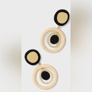 Elegant Gold and Black Earrings